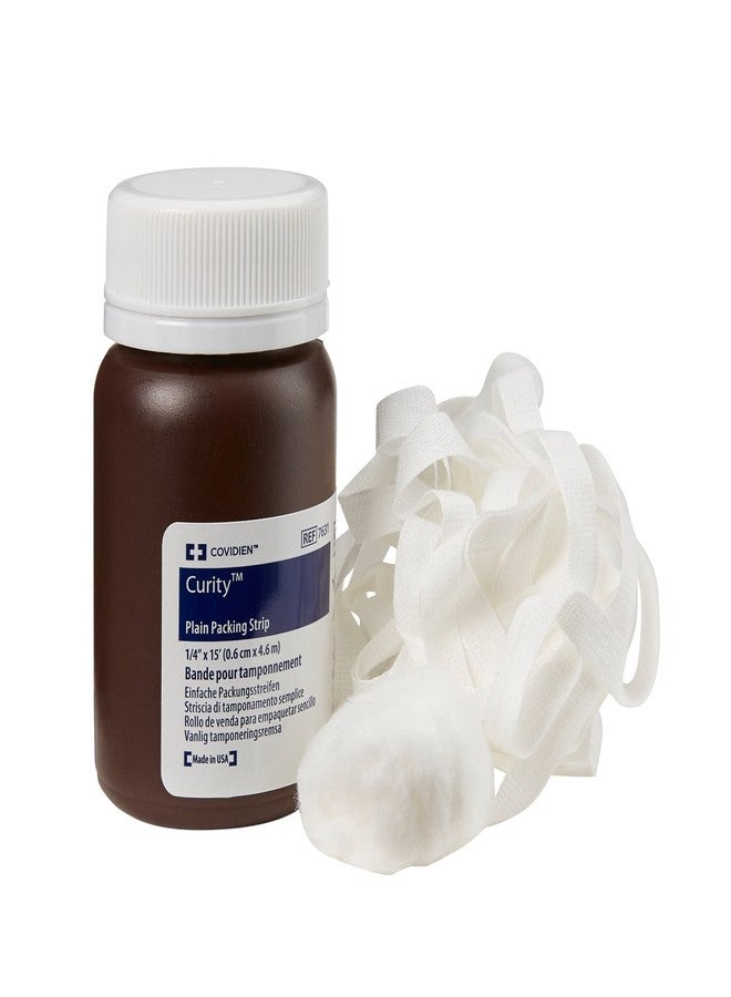 Curity Plain Packing Strip, Sterile, Wound Packing Strip, 1/4 in x 5 yds, 1 Count - Image 1